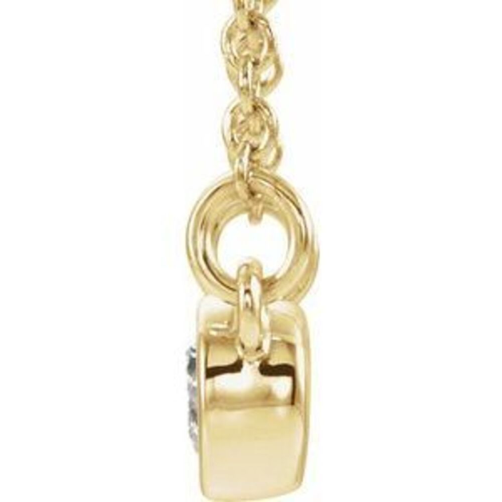 14k White Blue Sapphire Stackable Ring - image 2